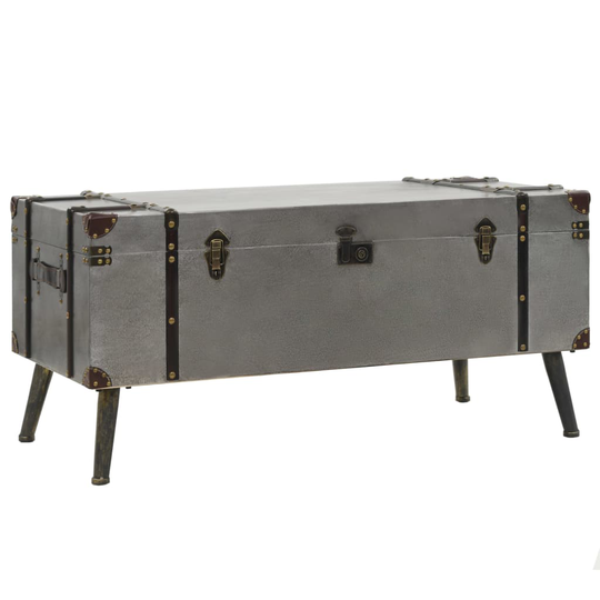 vidaXL Soffbord MDF och aluminium 102x51x47,5 cm