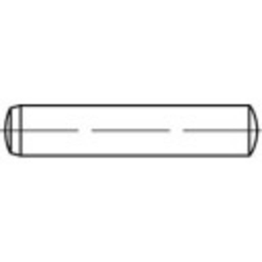 TOOLCRAFT 1059244 Cylinderstift (Ø x L) 5 mm x 8 mm Rostfritt stål A1 50 st
