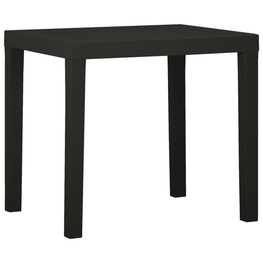 vidaXL Trädgårdsbord antracit 79x65x72 cm plast
