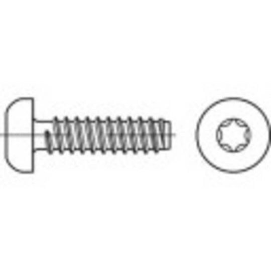 TOOLCRAFT 1069385 Linsplåtskruvar 4.8 mm 80 mm T-profil ISO 14585 Rostfritt stål A2 250 st