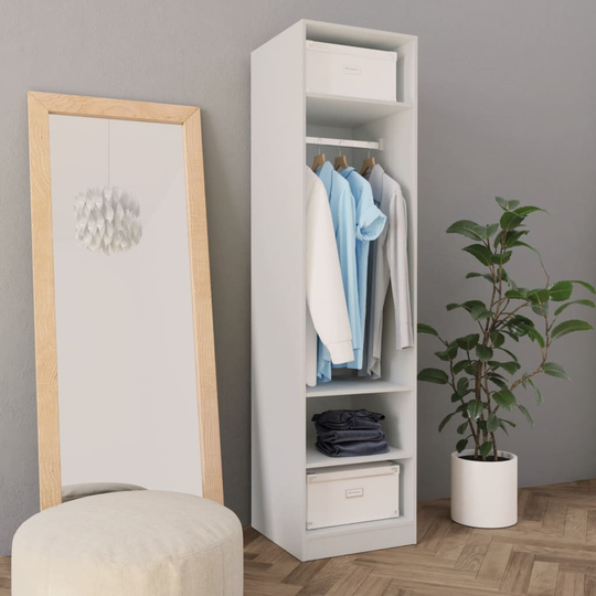 vidaXL Garderob vit 50x50x200 cm spånskiva