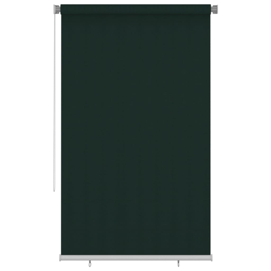 vidaXL Rullgardin utomhus 140x230 cm mörkgrön HDPE