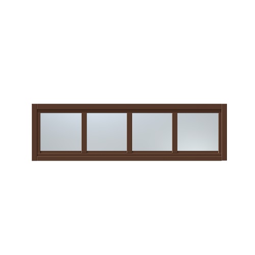 Överljus med spröjs Näs 12x3, Nötbrun, Frostat glas