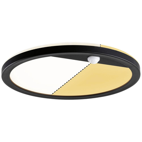 LED-takbelysning 14 W Paulmann Lamina PIR 2200K rd. schwarz 94708 Svart