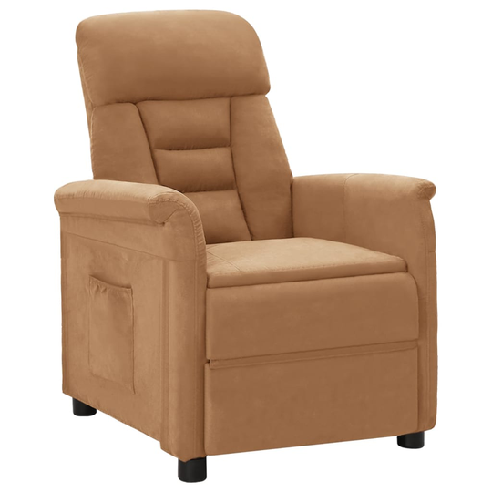vidaXL Reclinerfåtölj taupe konstmocka