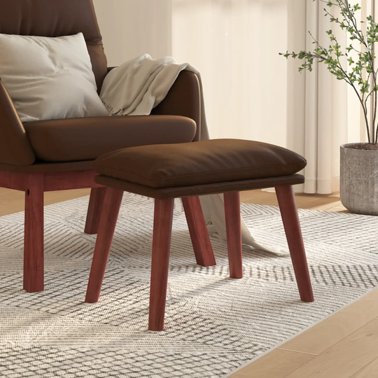 vidaXL Fotpall brun 45x29,5x39 cm konstläder