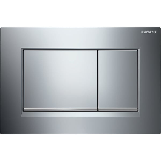 Geberit Spolknapp Sigma30 För Dubbelspolning Blank Krom