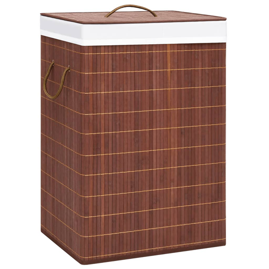 vidaXL Tvättkorg bambu brun 72 L