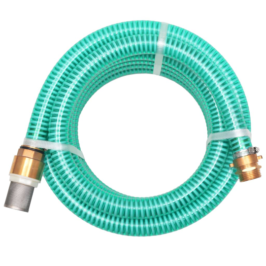 vidaXL Sugslang med koppling i mässing 10 m 25 mm grön