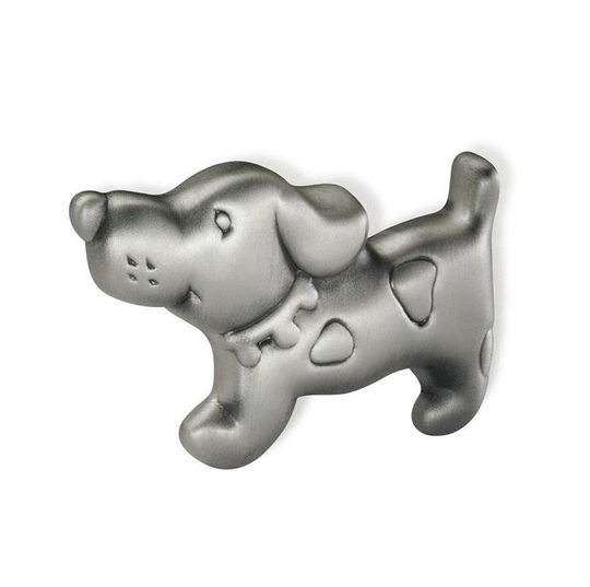Linfalk Knopp hund, svart antik S1885-56-16
