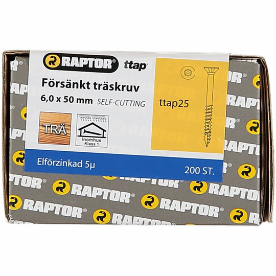 TRÄSKRUV 6,0X50 FH FZB | Beijerbygg Byggmaterial