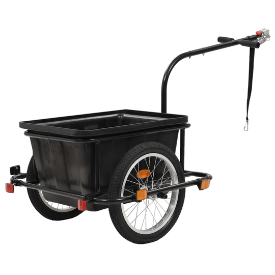 vidaXL Cykelvagn 50 L svart