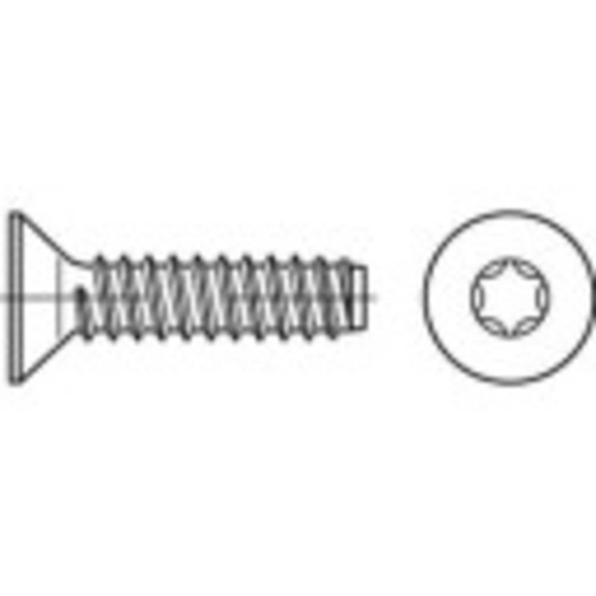 TOOLCRAFT 149892 Försänkta plåtskruvar 5.5 mm 70 mm T-profil ISO 14586 Stål galvaniskt förzinkad 250 st