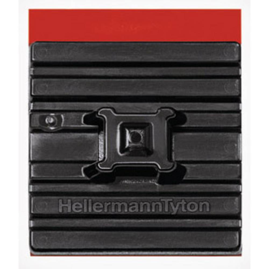 HellermannTyton 151-01527 FMB4APT-I-PA66HS-BK Monteringssockel självhäftande flexibel sockel, 4x på pappret Svart 1 st