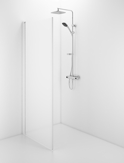Ifö Duschdörr Space Rak SPVF 800 Frostat Glas Och Handtagsprofil