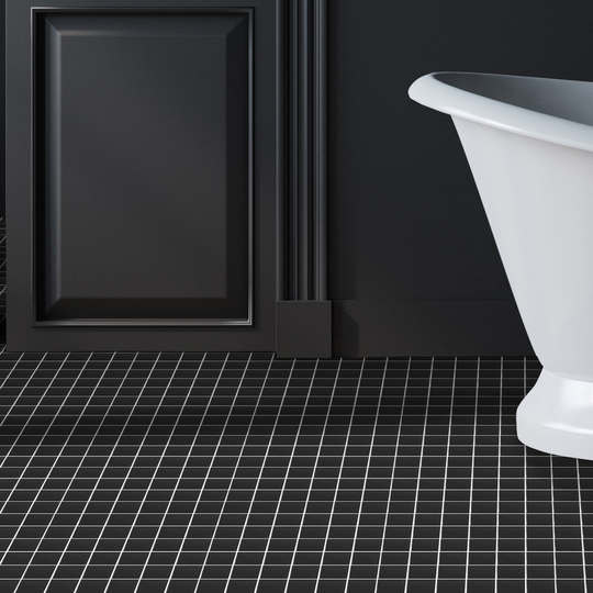 Klinkermosaik Arredo Titan Black Blank 5x5 cm