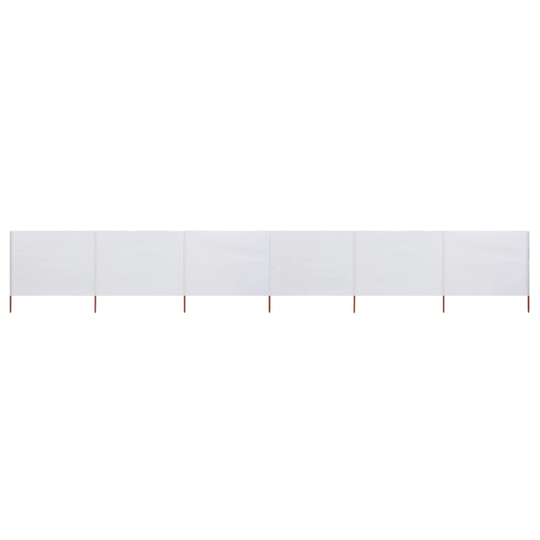 vidaXL Vindskydd 6 paneler tyg 800x120 cm sandvit