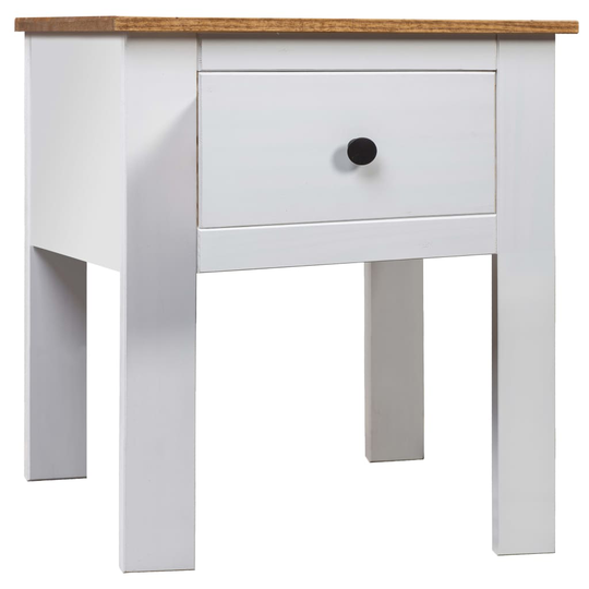vidaXL Sängbord vit 46x40x57 cm furu Panama