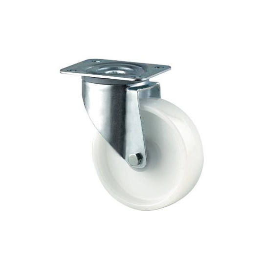 Tente 3470UOO080P62 Länkhjul nylon, vit, platta 105x85 mm 80 mm