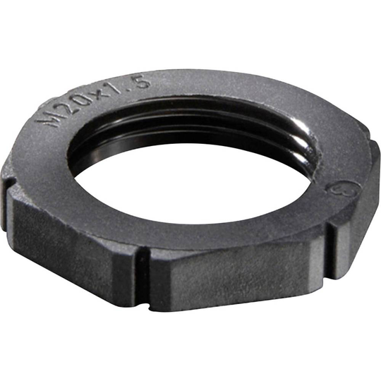 Låsmutter 10061771 stötsäker M16 Plast Svart Wiska EMUF 16 100 st