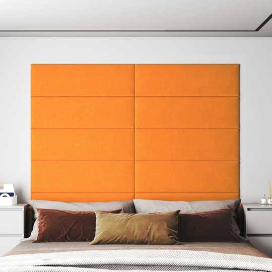 vidaXL Väggpaneler 12 st mörkgul 90x30 cm tyg 3,24 m²