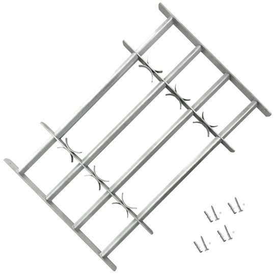 vidaXL Justerbart Fönstergaller för fönster med 4 stänger 500-650 mm