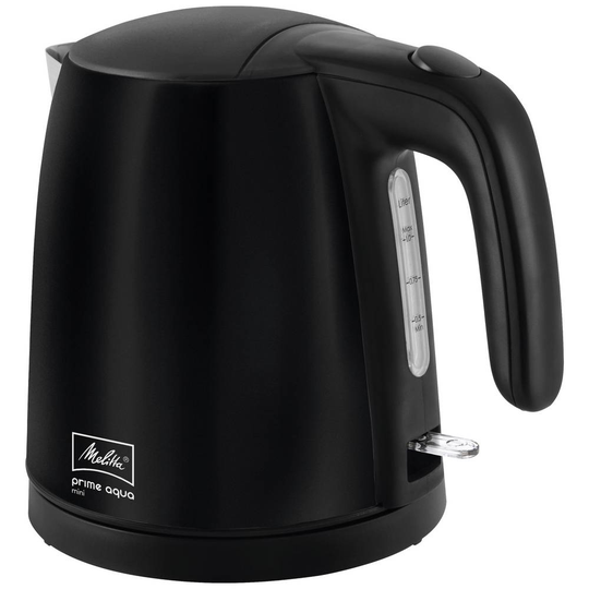 Melitta Prime Aqua Mini Vattenkokare sladdlös, Överhettningsskydd Svart