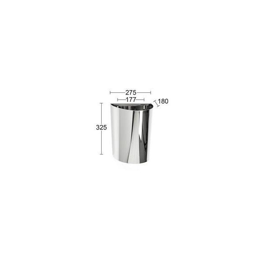 Habo 50 Papperskorg 275 x 300 x 170 mm Blankpolerad
