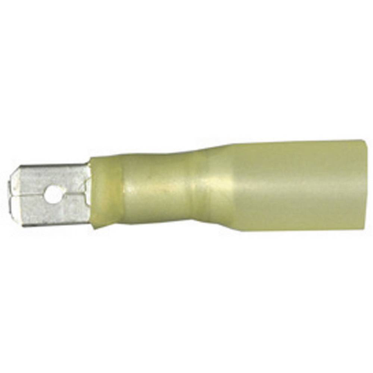 Vogt Verbindungstechnik 3912h Flatstiftkontakt med krympslang Anslutningsbredd: 6.3 mm Anslutningstjocklek: 0.8 mm 180 ° Delisolerad Gul 1 st