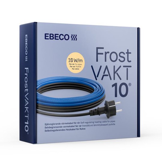 Ebeco Frostvakt 10 Värmekabel med stickpropp, 10W/m 8 m