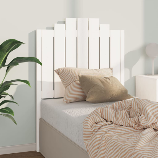 vidaXL Sänggavel vit 81x4x110 cm massiv furu