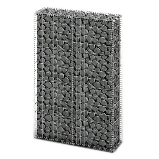 vidaXL Gabionkorg med lock galvaniserad tråd 150 x 100 x 30 cm