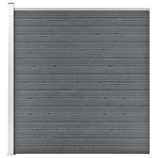 vidaXL Staketpanel WPC 175x186 cm grå