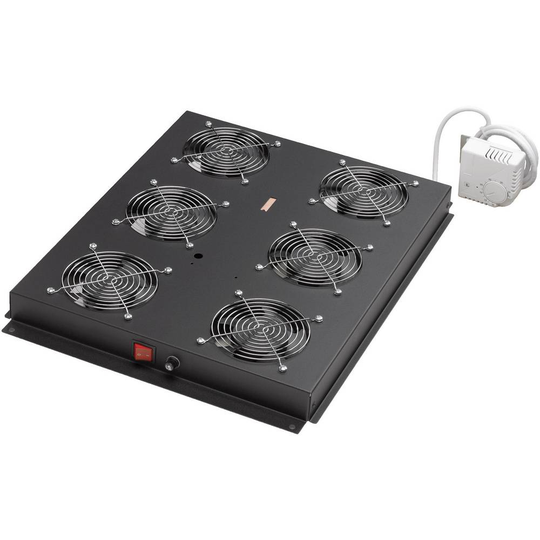 Digitus DN-19 FAN-6-SRV-B 19 tum 6 x Nätverksskåp-fläkt 1 U Svart