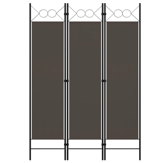 vidaXL Rumsavdelare 3 paneler antracit 120x180 cm