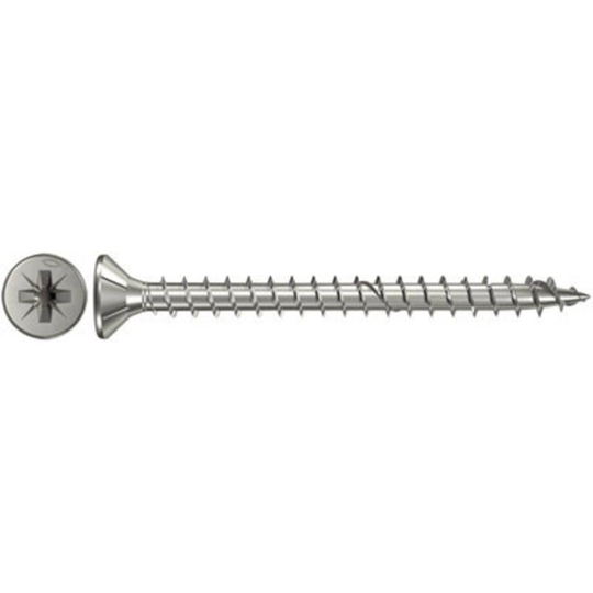 Fischer 657163 Skruvar med försänkt huvud 4 mm 25 mm Stjärnskruvmejsel Pozidrivspår galvaniskt förzinkad 300 st
