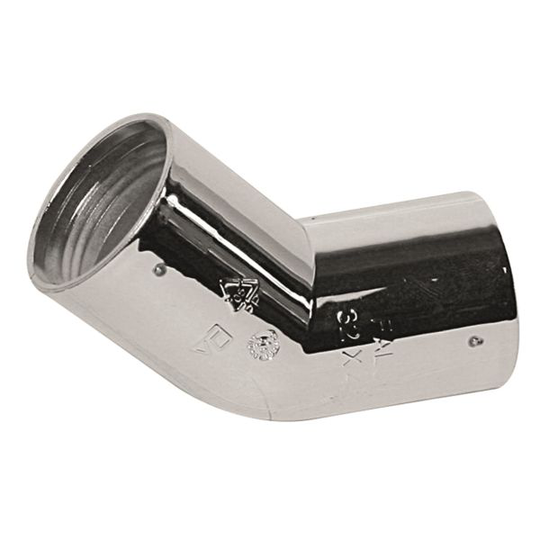 Faluplast 2910379 Böj 45°, förkromad 32 mm