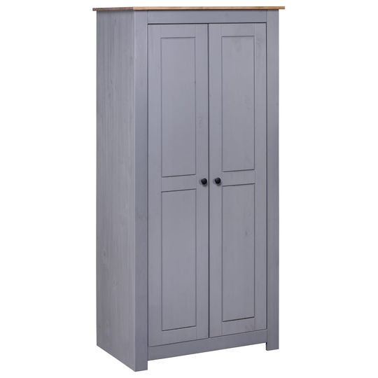 vidaXL Garderob grå 80x50x171,5 cm massiv furu panama