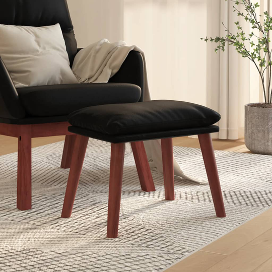 vidaXL Fotpall svart 45x29,5x39 cm konstläder