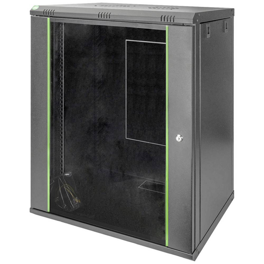 Digitus DN-19 16-U-EC-SW 19 väggskåp (B x H x D) 600 x 816 x 450 mm 16 U Svart, Svart (matt), Svart (RAL 9005)
