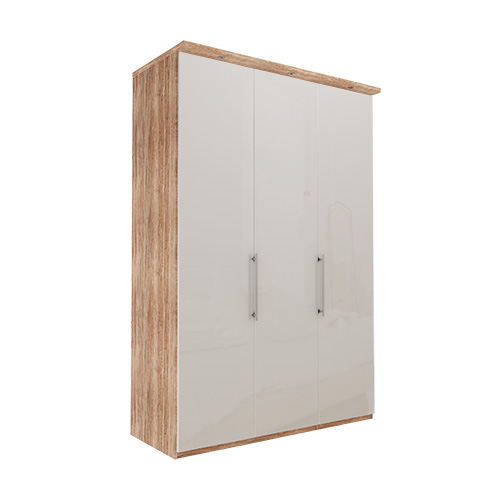 Garderob Atlanta - Ljus rustik ek 150 cm, 216 cm, Med kornisch