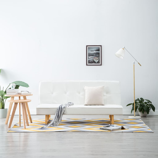 vidaXL Bäddsoffa konstläder vit