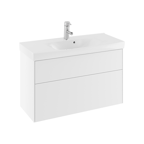 Kommod med tvättställ IFÖ Sense Compact 900 mm, Vit