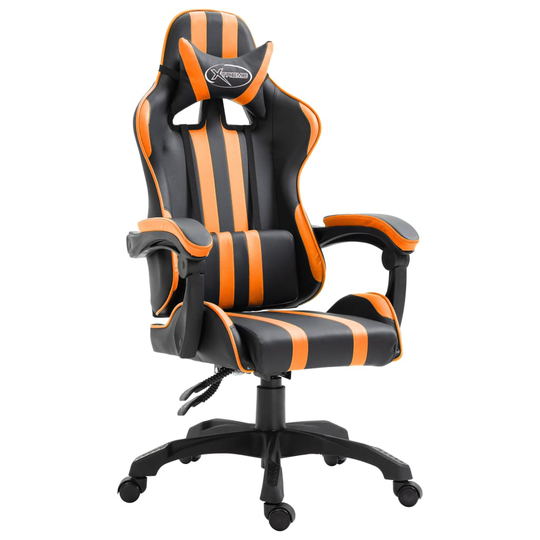 vidaXL Gamingstol orange konstläder