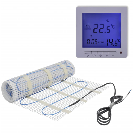 Golvvärmematta 8 m² 160 W/m² twin med digital termostat