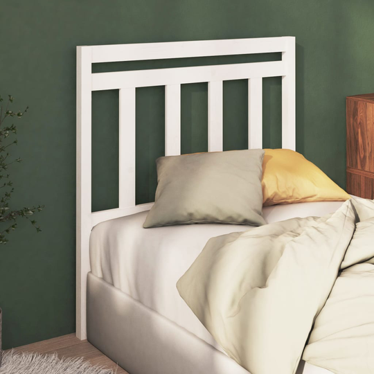 vidaXL Sänggavel vit 81x4x100 cm massiv furu