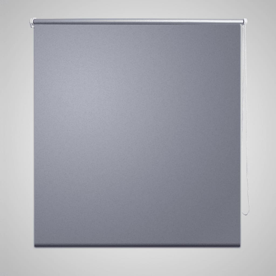 vidaXL Rullgardin grå 120 x 175 cm mörkläggande