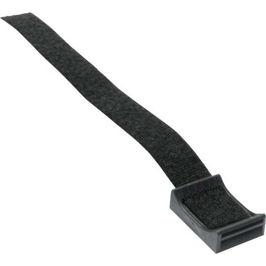 Kardborreband-sockel för paketering, med sockel, för fastskruvning Statisk del och fleecedel (B x H) 10 mm x 150 mm Svart Hebotec 1 st