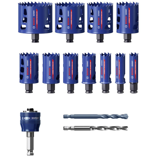 Bosch Accessories EXPERT Tough 2608900448 Hålsågset 14 delar 20 mm, 22 mm, 25 mm, 32 mm, 35 mm, 40 mm, 44 mm, 51 mm, 60 mm, 68 mm, 76 mm 14 st