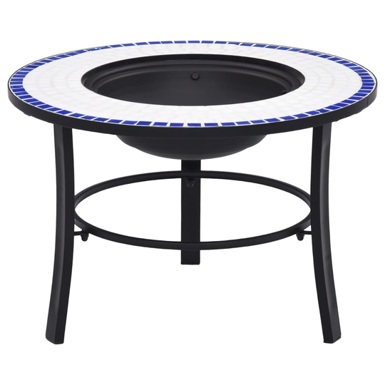 vidaXL Eldgrop i mosaik blå och vit 68cm keramik